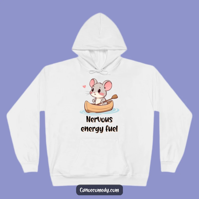 Funny Mouse Canoe Fear Hoodie - Cozy & Relatable Comfort Gift