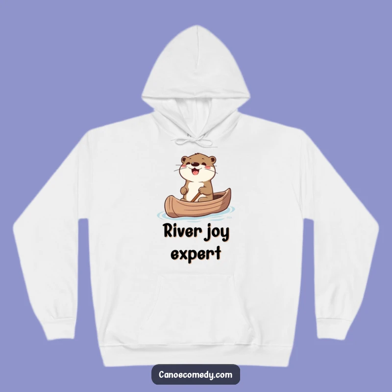 Funny Otter Canoe Adventure Hoodie: Cozy Warmth for Explorers