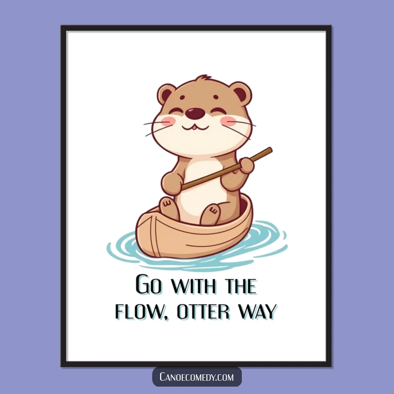 Funny Free Printable Wall Art: Otter's Canoe Adventure - Whimsical Downloadable Decor