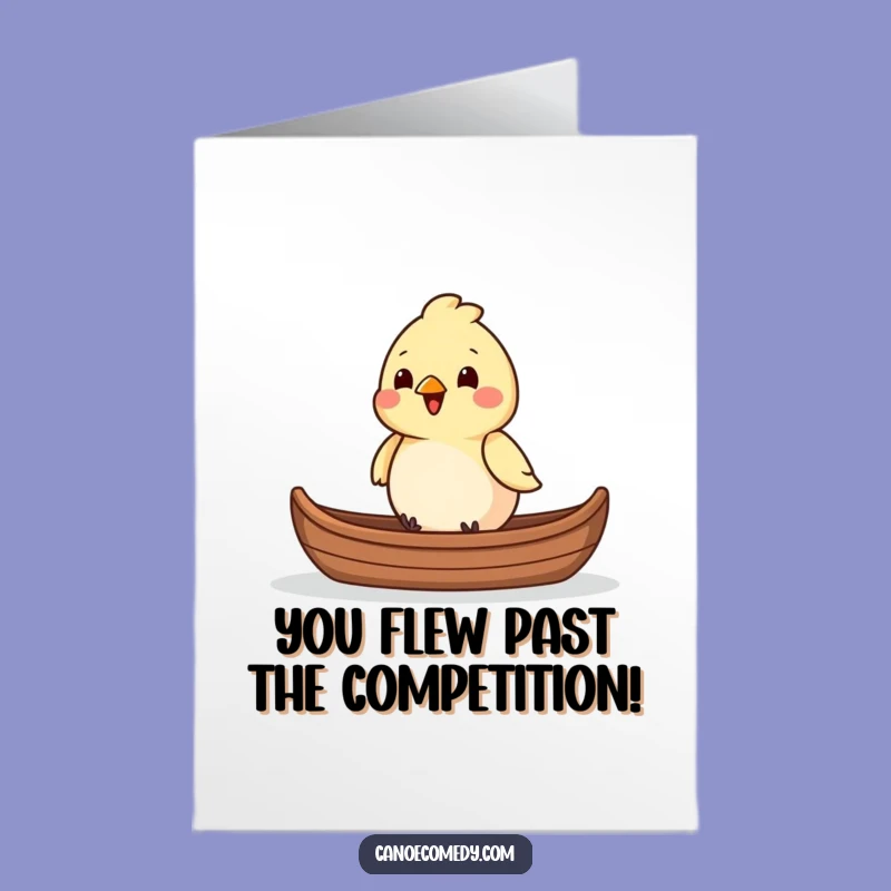Free Printable Congrats Card: Bird's Happy Voyage - Funny Downloadable Achievement Gift