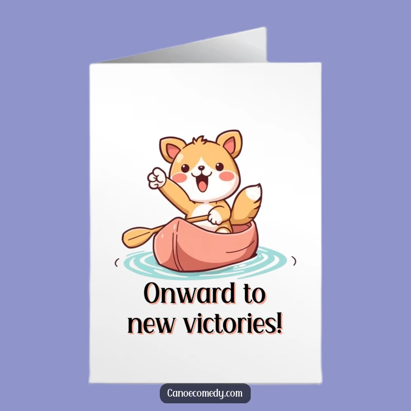 Free Printable Congrats Card: Future's Bright Kawaii Canoe - Humorous Downloadable Greeting!