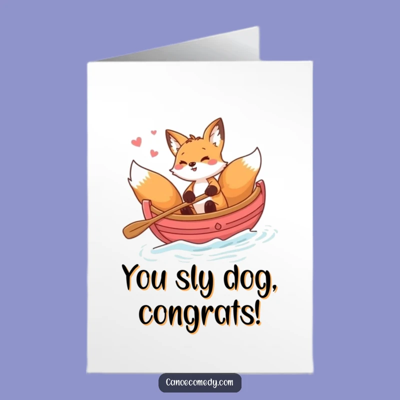 Free Printable Fox Congratulations Card: Joyful Canoe Spin for a Grand DIY Celebration