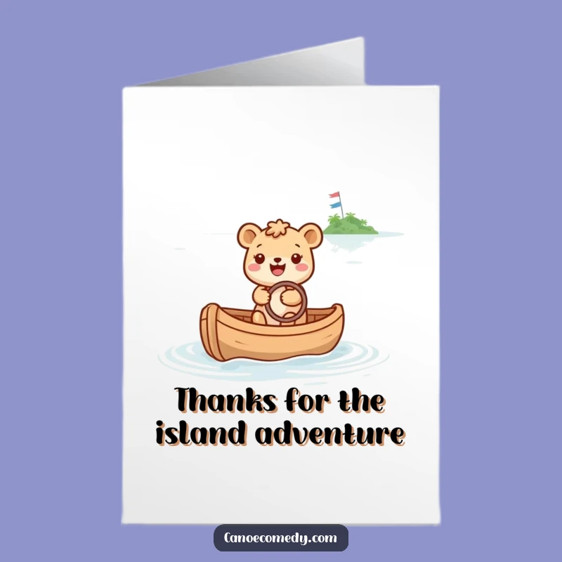 Thank You Free Printable Card: Sparkly Island Gratitude, Downloadable Fun Gift!