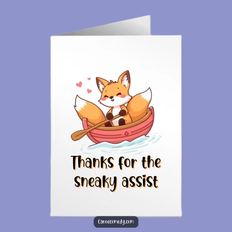Free Printable Fox Thank You Card: Fun Canoe Spin to Show Your Gratitude