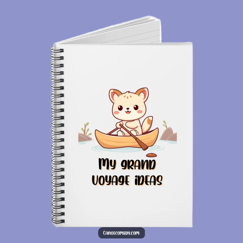 Funny Kawaii Canoe Balance Animal Notebook - Jot Down Laughs Gift!
