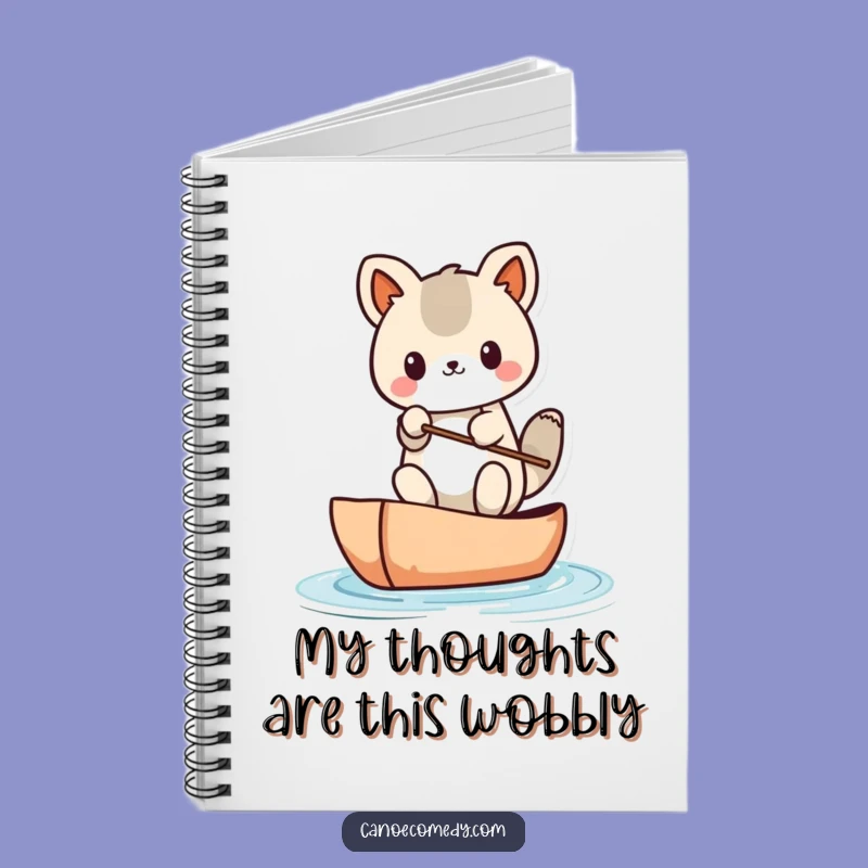Funny Kawaii Canoe Balance Notebook: Kawaii Animal's Hilarious Paddle Journal Gift