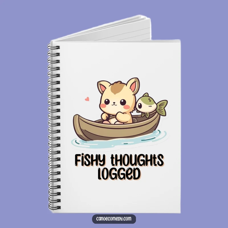 Funny Kawaii Canoe Fish Notebook: Kawaii Animal's Amused Aquatic Journal