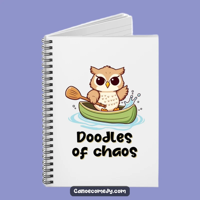 Funny Playful Owl Canoe Splash Notebook: Jot Down Your Joyful Ideas