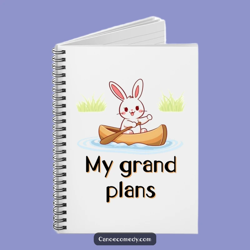 Funny Rabbit Canoe Adventure Notebook: Cheerful Character's Hilarious Journal Gift