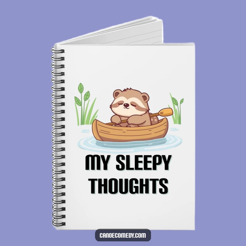 Funny Sleepy Sloth Canoe Notebook: Jot Down Ideas at Your Own Pace, a Funny Gift