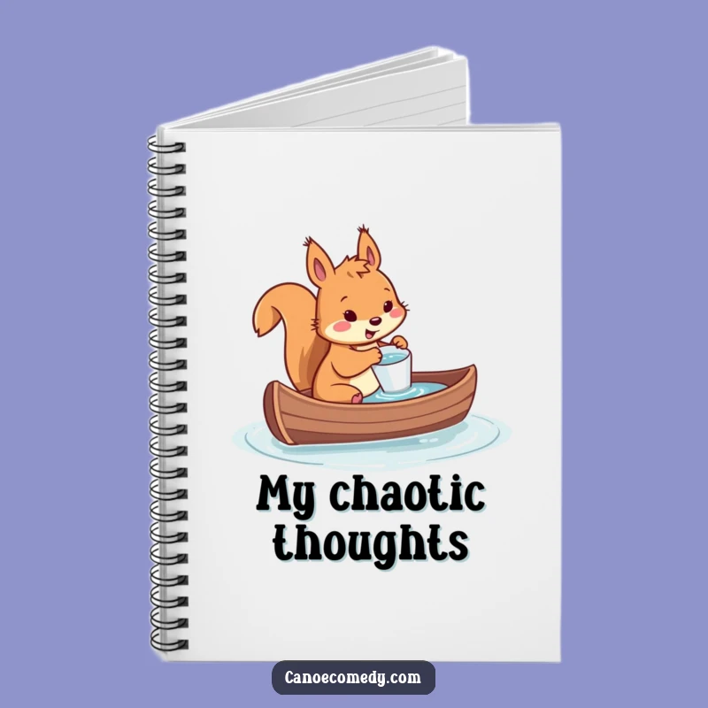 Funny Squirrel Canoe Disaster Notebook: Tiny Cup Bailing Hilarious Journal Gift