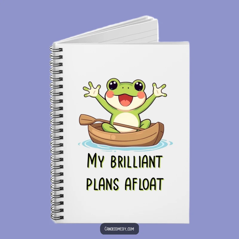 Funny Kawaii Frog Canoe Notebook: Jot Down Ideas with Hilarious Flair Gift