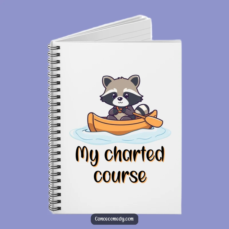 Funny Kawaii Raccoon Notebook - Canoe Adventure Journal & Cute Gift