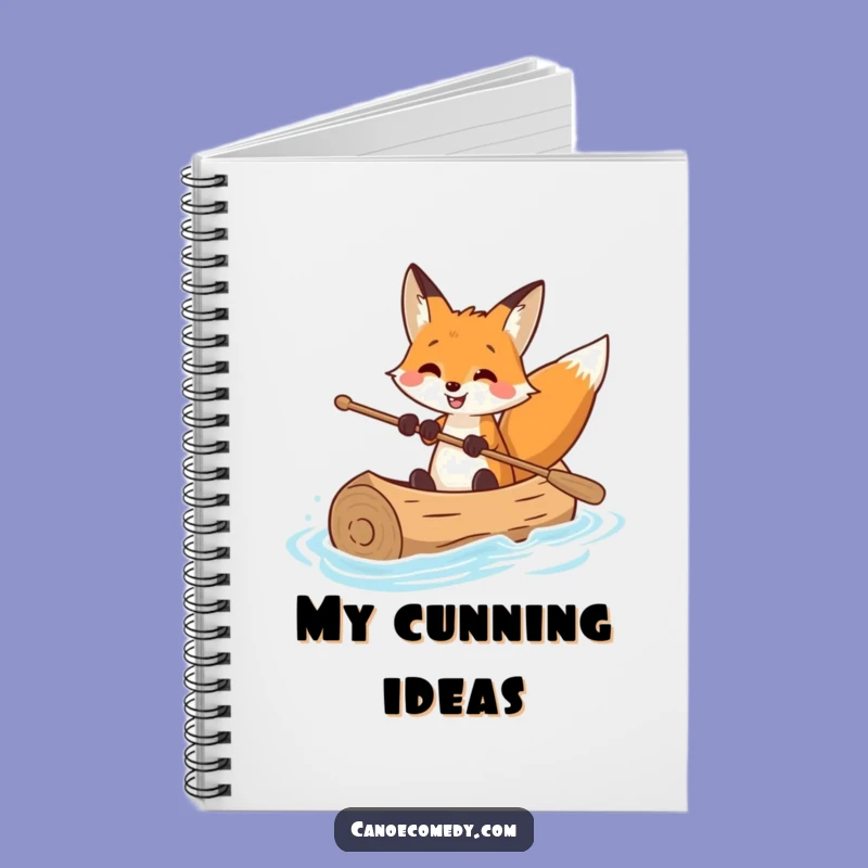 Funny Fox Canoe Master Notebook: Smiling Navigator's Expert Journal Gift