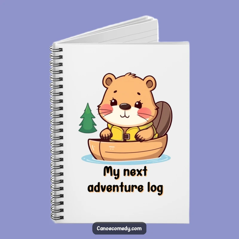 Funny Kawaii Beaver Canoe Notebook, Hilarious Journal for Creative Thoughts on the Go