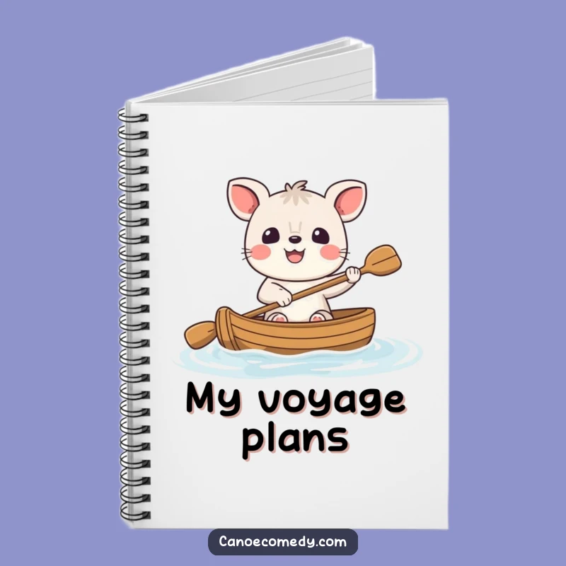 Funny Cheerful Animal Canoe Notes Notebook - Jot Down Ideas with Happy Paddler's Smile