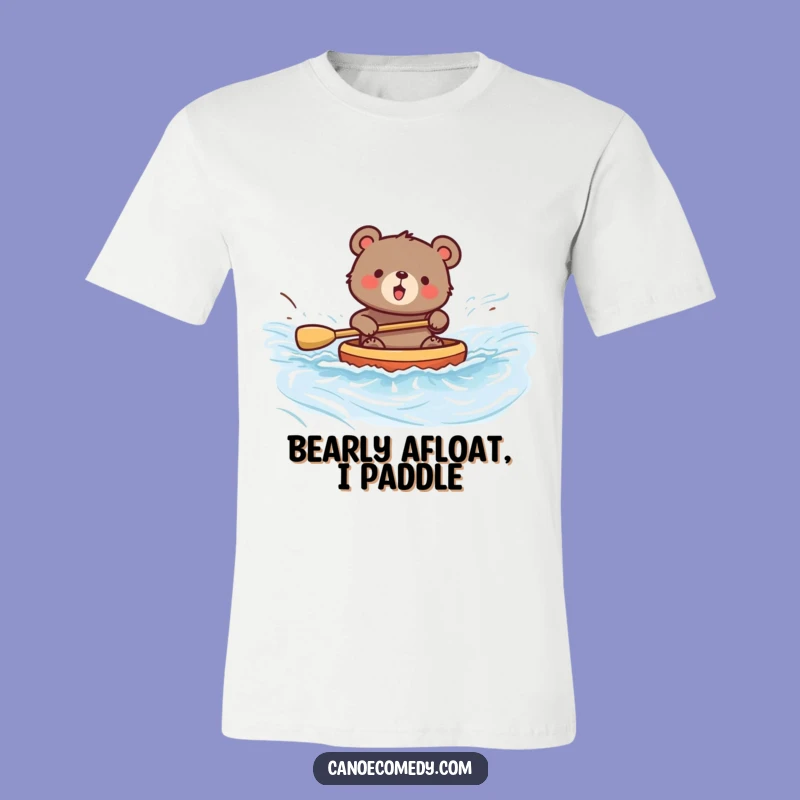 Funny Bear Paddling T-Shirt: Hilarious River Trip Tee for Outdoor Enthusiasts