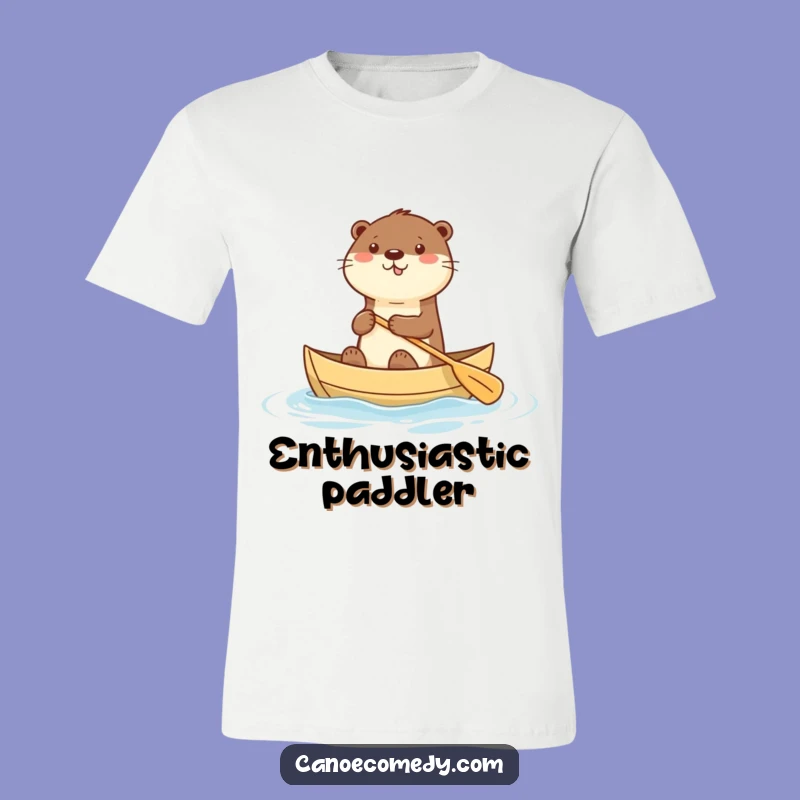Funny Kawaii Otter Canoe T-Shirt: Adorable Otter Tee, Perfect Funny Gift