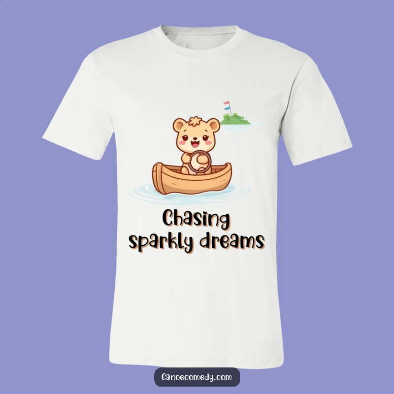 Funny Happy Animal Canoe T-Shirt: Dream Destination Tee for Optimists