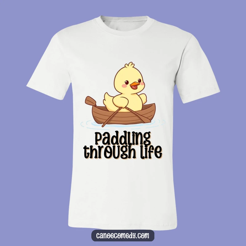 Funny Kawaii Duck Canoe T-Shirt: Adorable Paddling Tee, Perfect Funny Gift