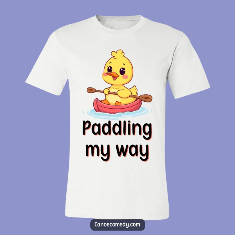 Funny Kawaii Duck Paddle Power T-Shirt - Cute & Comical Boat Gift