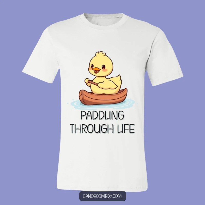 Funny Kawaii Duck T-Shirt: Cute Canoe Paddler - Great Funny Gift