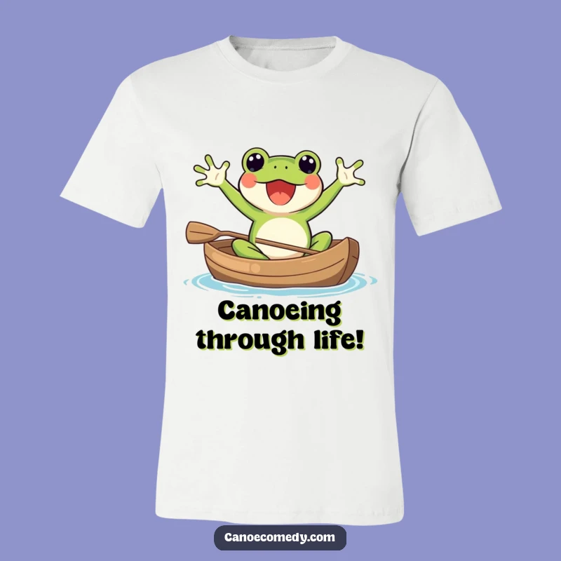 Funny Kawaii Frog Canoe T-Shirt: Adorable & Hilarious Adventure Apparel Gift