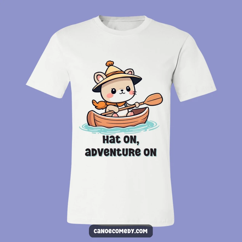 Funny Kawaii Adventurer Animal Canoe T-Shirt, Hilarious Gift for Brave Souls