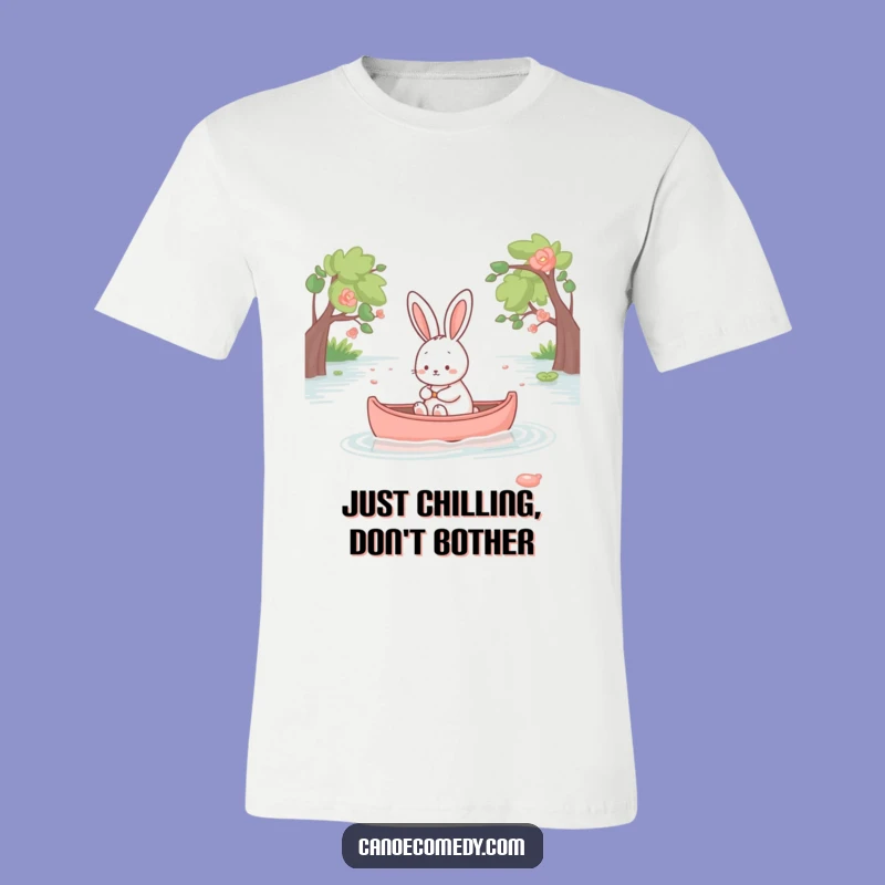 Funny Kawaii Rabbit Canoe Ride T-Shirt - Adorable & Peaceful Tee for Her