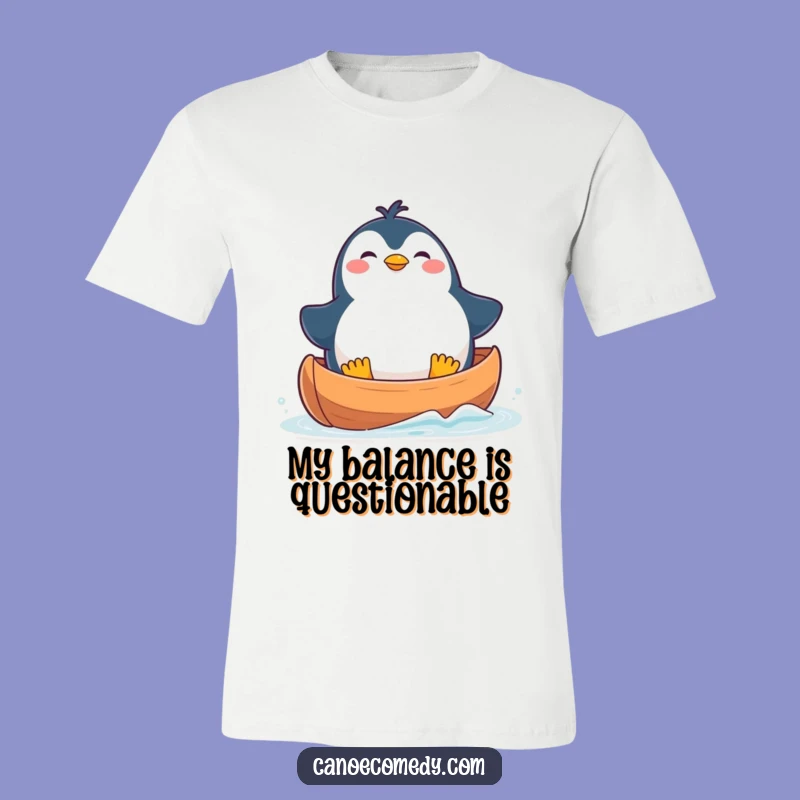 Funny Penguin Canoe T-Shirt: Chubby Kawaii Penguin's Delightful Ride, Great Funny Gift
