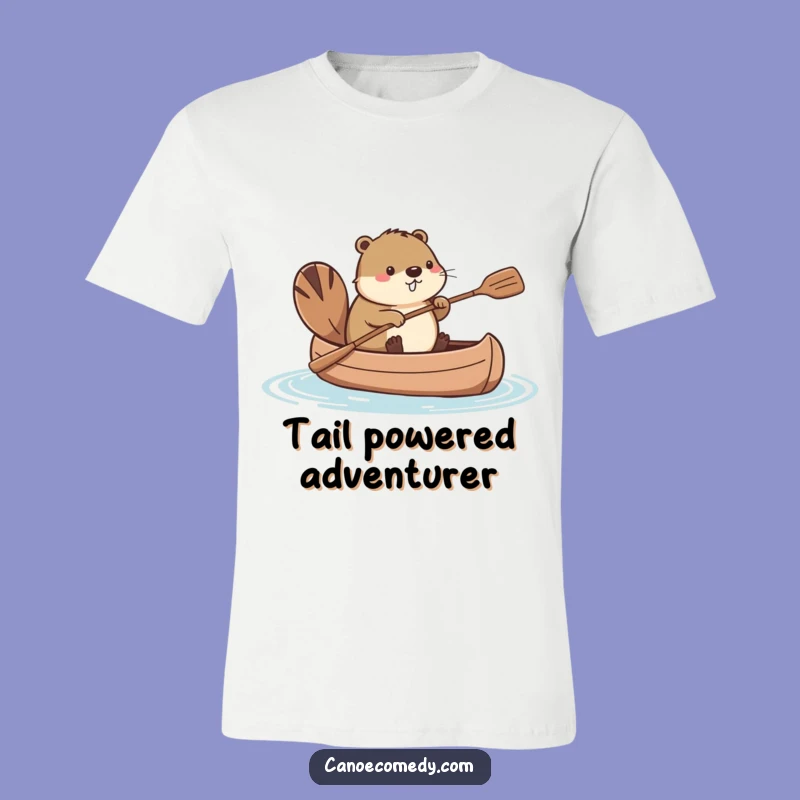 Funny Kawaii Beaver Canoe Tail Paddle T-Shirt, Hilarious Gift for Animal Lovers