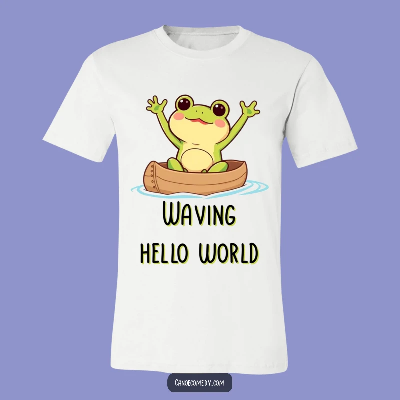 Funny Kawaii Frog Canoe T-Shirt: Excited Paddler Tee, Perfect Funny Gift