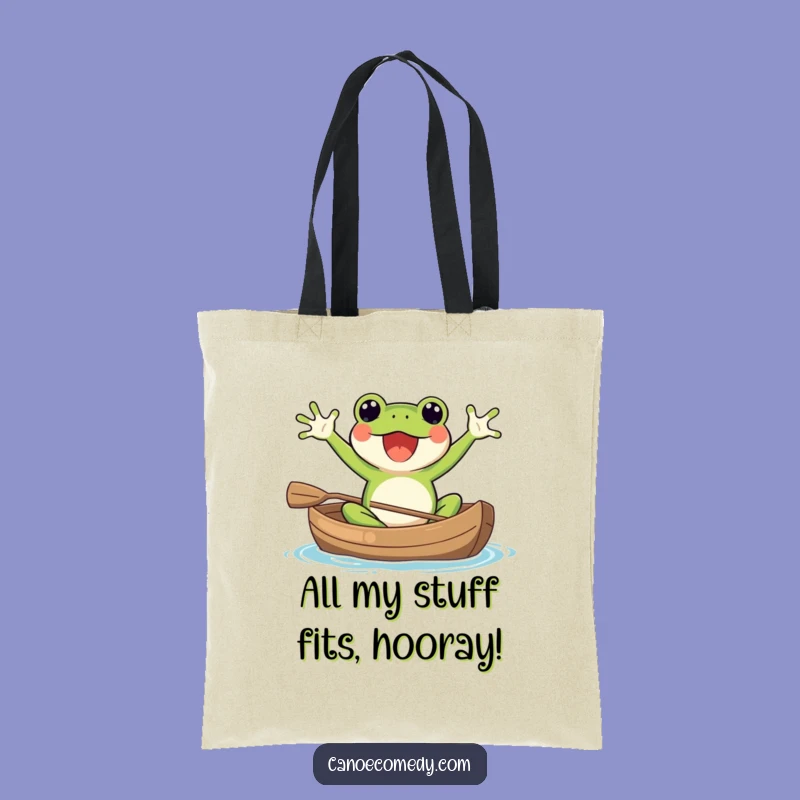 Funny Kawaii Frog Canoe Tote Bag: Spacious & Hilarious Carry-All Gift