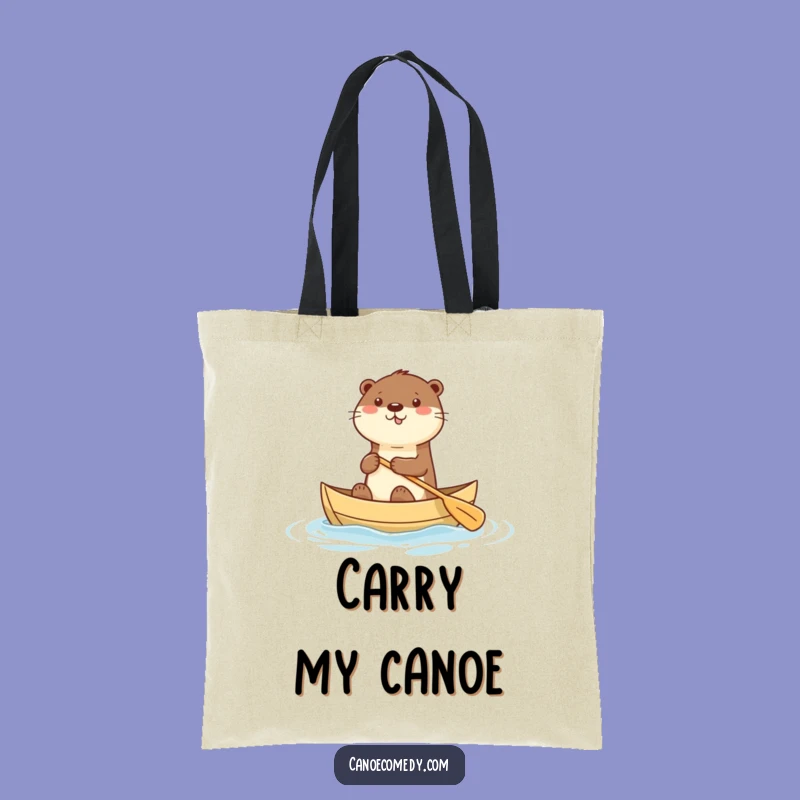 Funny Kawaii Otter Canoe Tote Bag: Cute Carryall, Ideal Funny Gift