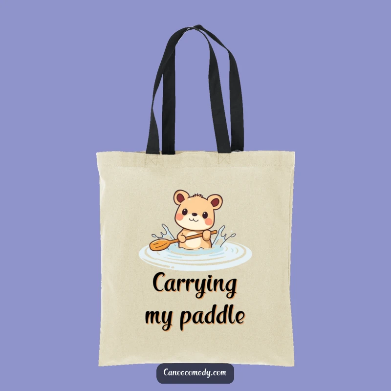 Funny Animal River Splash Tote Bag: Carry Your Fun with This Playful Paddle Accessory