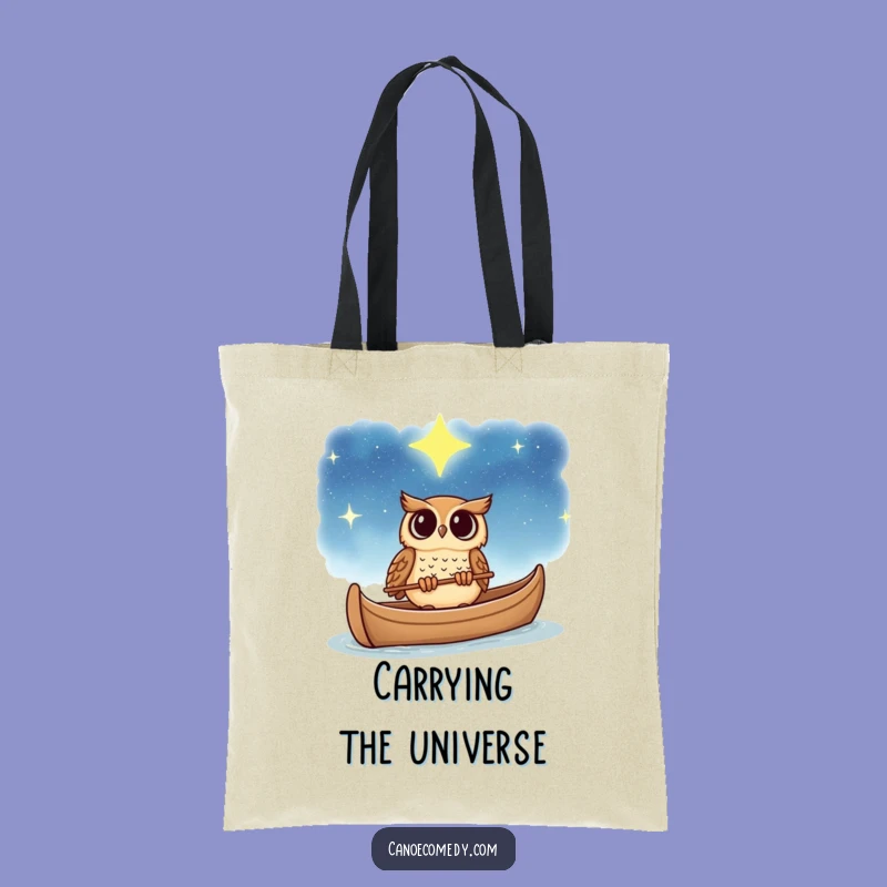 Funny Wonder Owl Starry Sky Tote Bag: Carry Your Dreams and Laughs