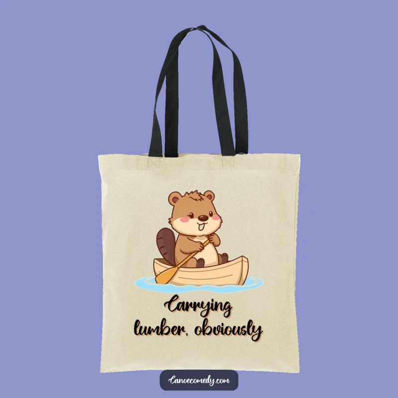 Funny Beaver Canoe Tail Rudder Tote Bag - Eco-Friendly and Hilarious Accessory