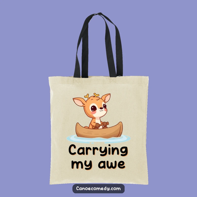 Funny Deer Wonder Canoe Tote Bag: Carry Your Curiosity and Essentials