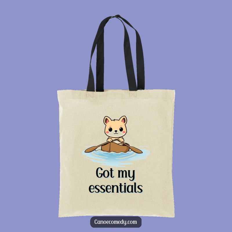 Funny Determined Animal Canoe Tote Bag: Carry Your Adventure Gear in Style