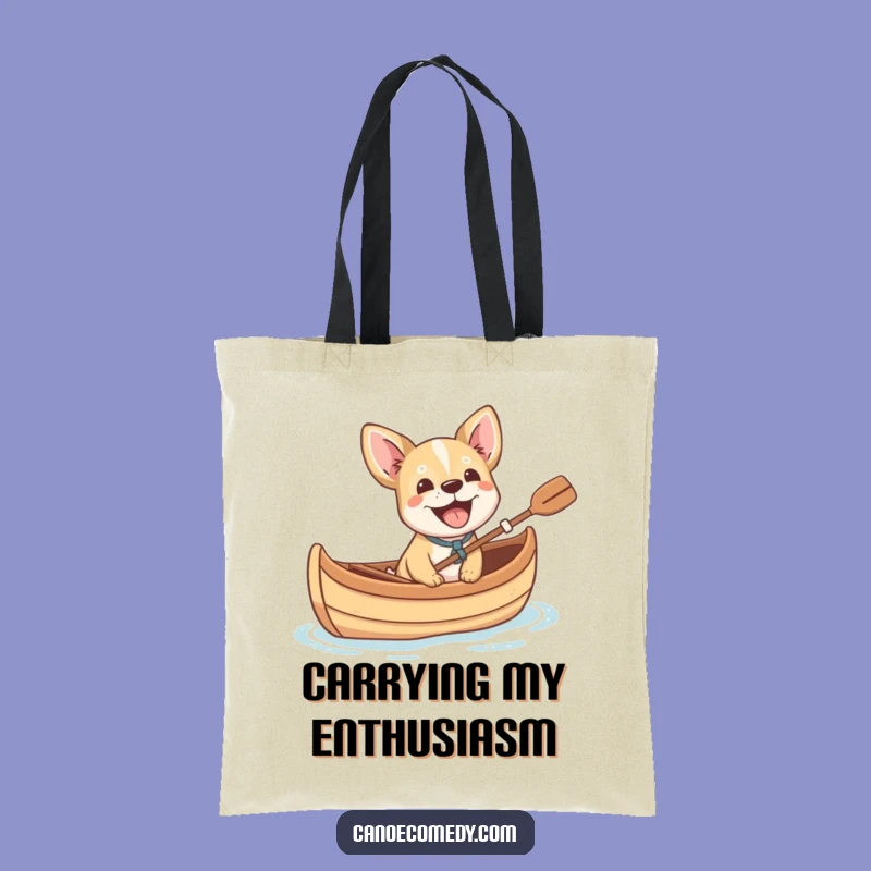 Funny Dog Barking in Canoe Tote Bag - Hilarious Carry-all for Dog Lovers