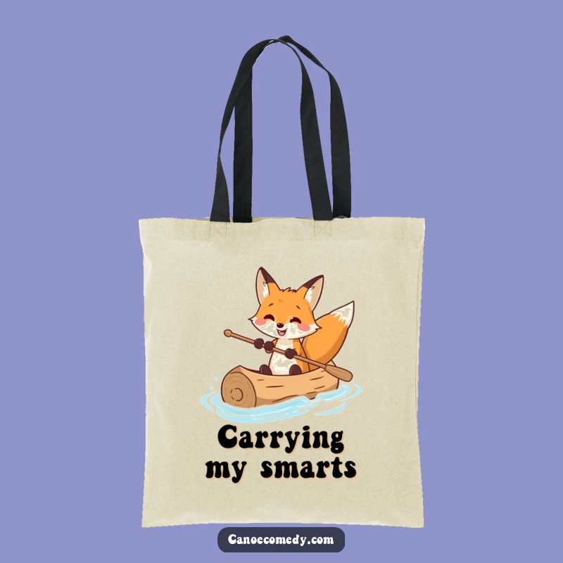 Funny Fox Canoe Master Tote Bag: Smiling Navigator's Expert Carry-All Gift