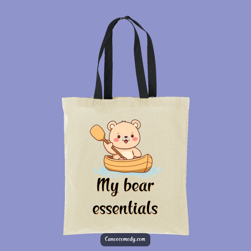 Funny Kawaii Bear Canoe Adventure Tote Bag - Chic & Cute Accessory