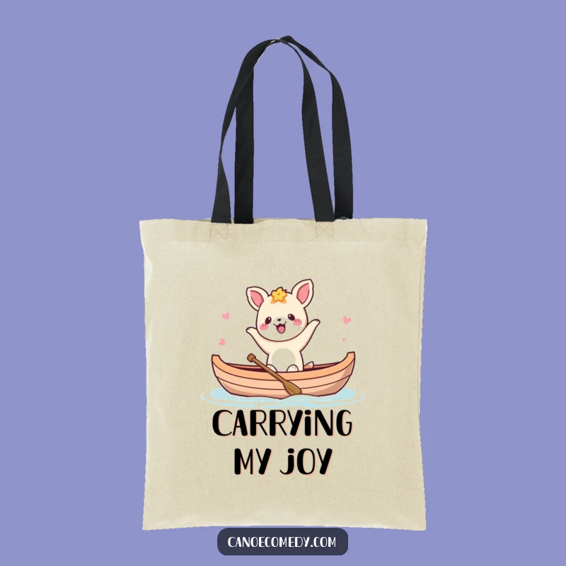 Funny Kawaii Canoe Dance Tote Bag: Cute Animal's Joyful Carry-All