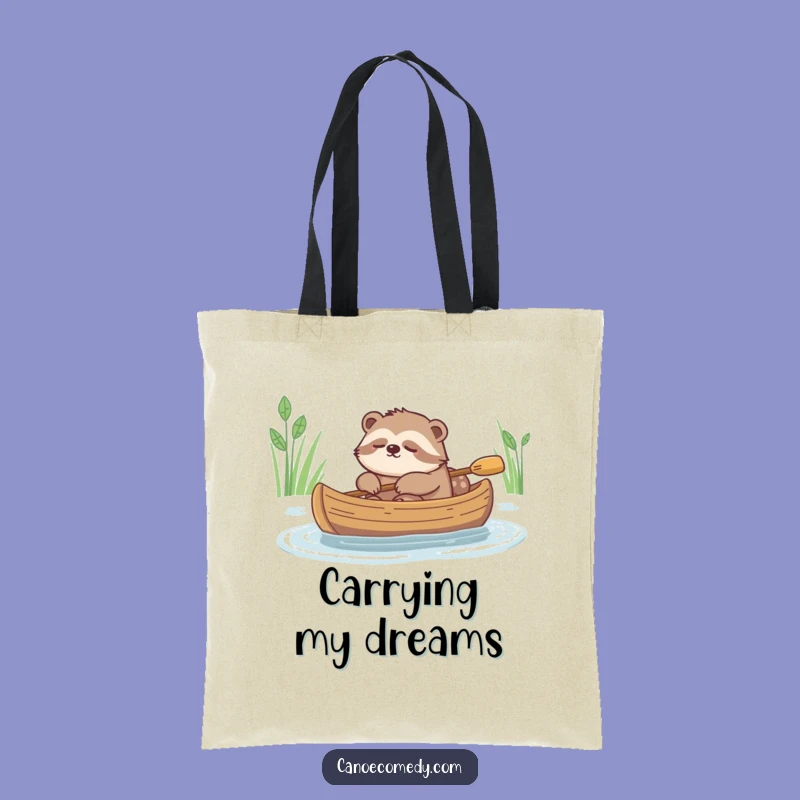 Funny Sleepy Sloth Canoe Tote Bag: Carry Your Relaxation in Style, a Funny Gift