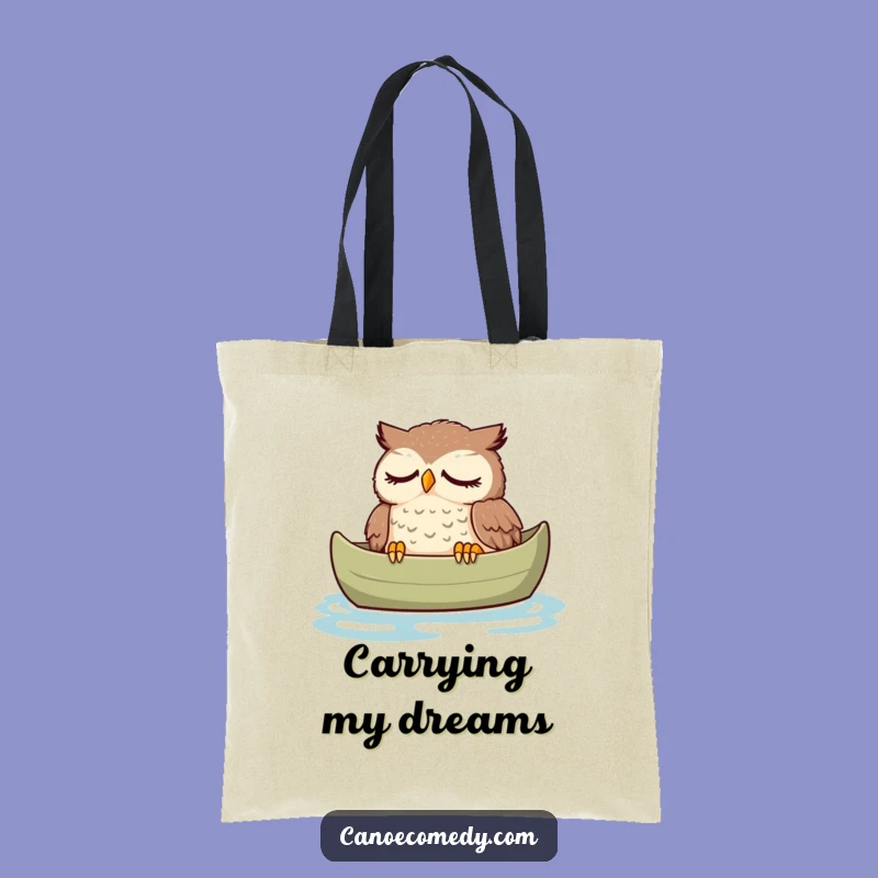 Funny Tired Owl Canoe Tote Bag: Carry Your Relaxation Everywhere
