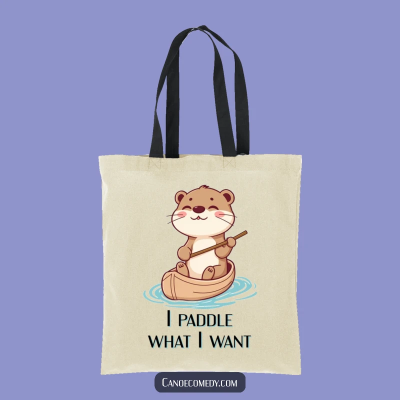 Funny Otter Canoe Steering Tote Bag - Stylish & Playful Accessory Gift